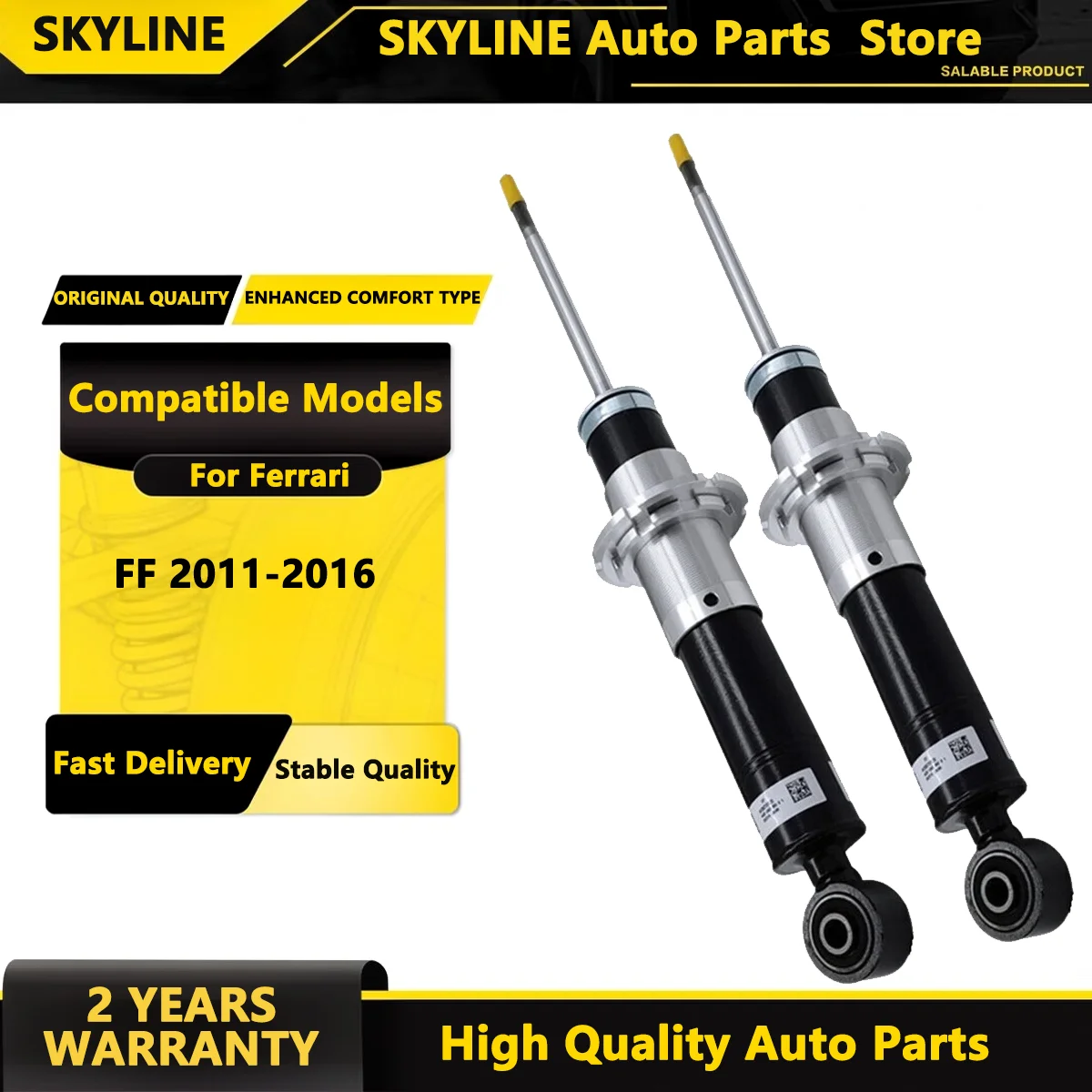 SKYLINE 2X Rear Shock Absorbers w/Magnetic For Ferrari FF 6.3L V12 2011-16 265748