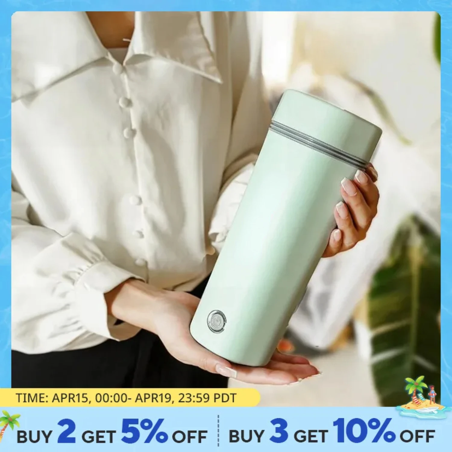 12V Car Kettle Water Boiler Fast Heating Safety Valve Leak-proof Design Portable Cup