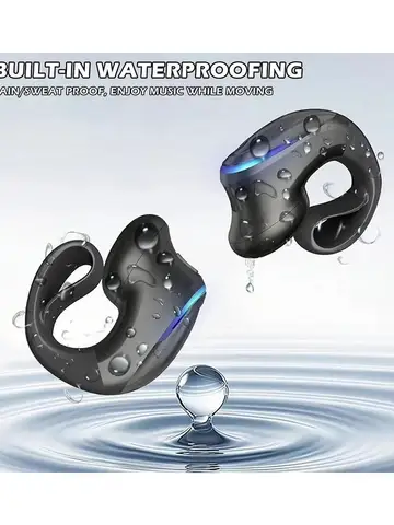Wireless Bluetooth 5.3 Headphone Bone Conduction Headset Clip Single Ear Earphones Sport Earbuds For iPhone Huawei Realme OPPO