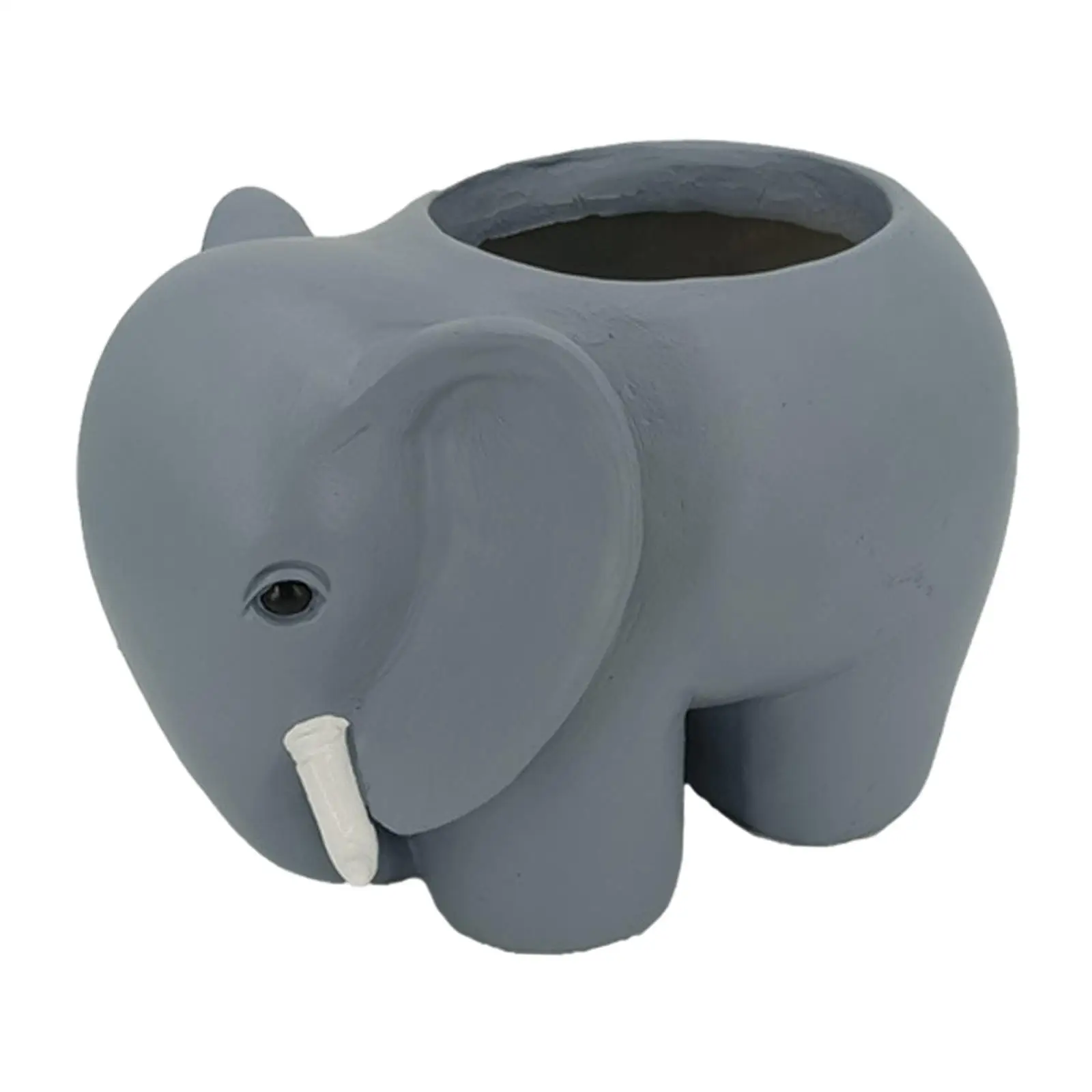 

Elephant Flowerpot Resin Flower Pot DIY Gift Animal Statue Desktop Planter,Cute Plant Pot for Balcony Courtyard Home Decor