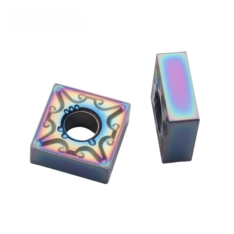 10Pcs/Box SNMG120404 SNMG120408 Color-Coated Stainless Steel Hardened Steel Turning Inserts PVD Coating
