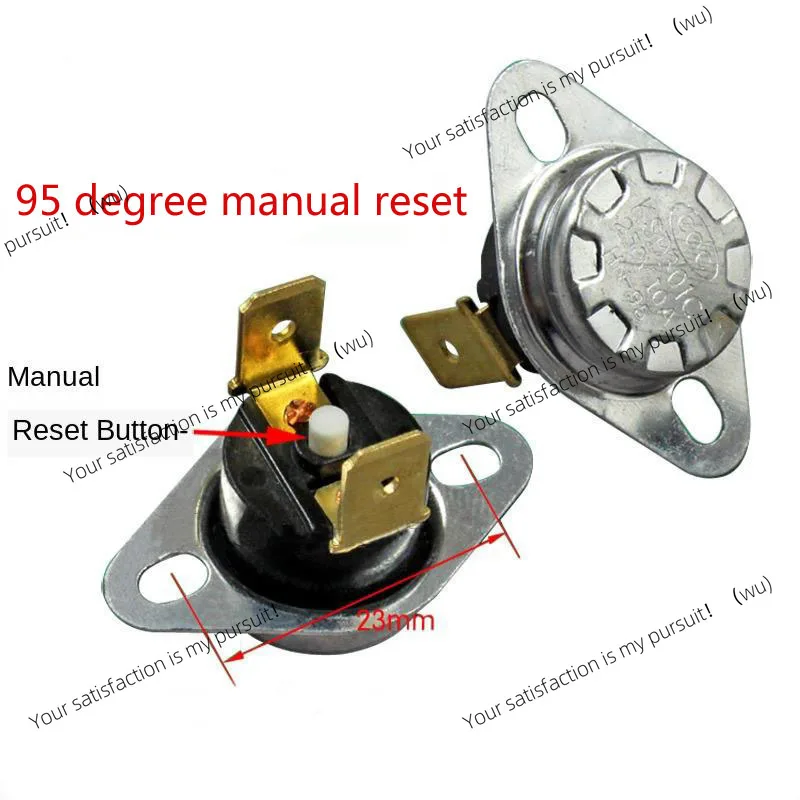 

2 Pcs for KSD301 Temperature Control Switch 10A 250V 95°C for Water Heater Dispenser - Manual Reset Thermostat