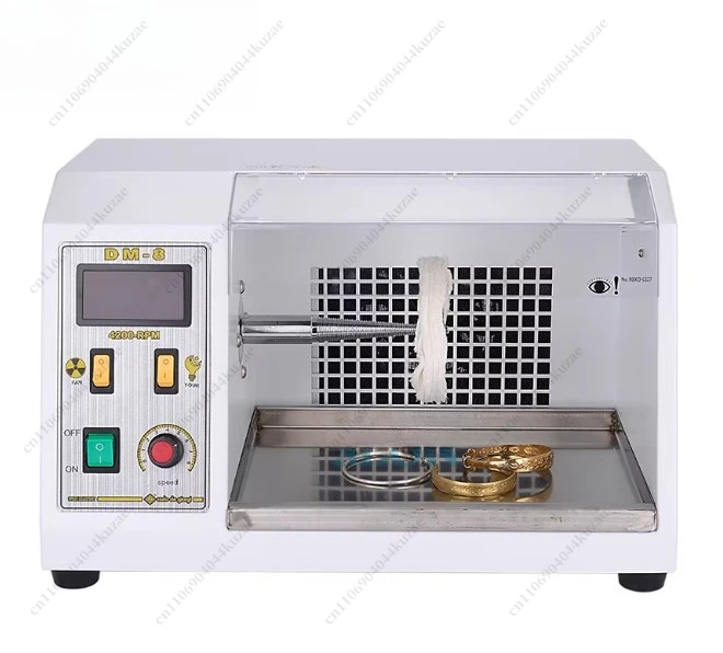 DM-8 Desktop Jewelry Cloth Wheel Polishing Machine Adjustable Speed Variable Frequency with Vacuum Cleaning