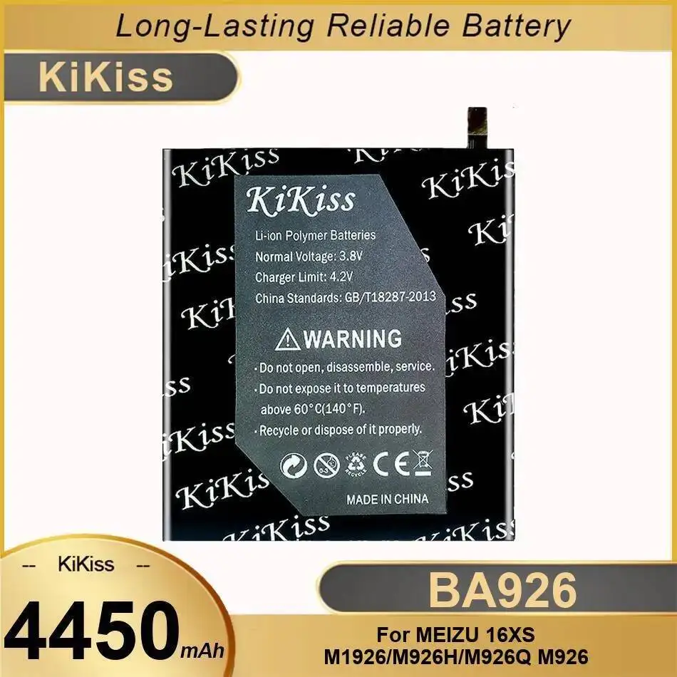 

BA926 Высокоэффективный аккумулятор для мобильного телефона Meizu 16XS M1926 M926H M926Q M926, 4450 мАч