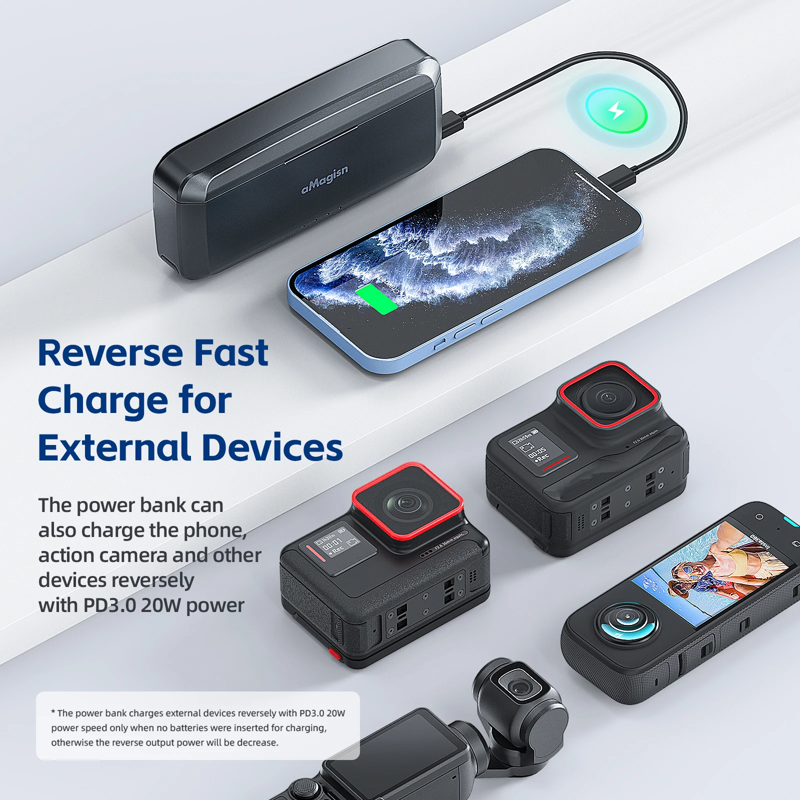 New For Insta360 Ace Pro Ace 2200mAh Battery +Fast Charging Power Bank Power Bank for Insta360 Ace Pro Sports Accessory