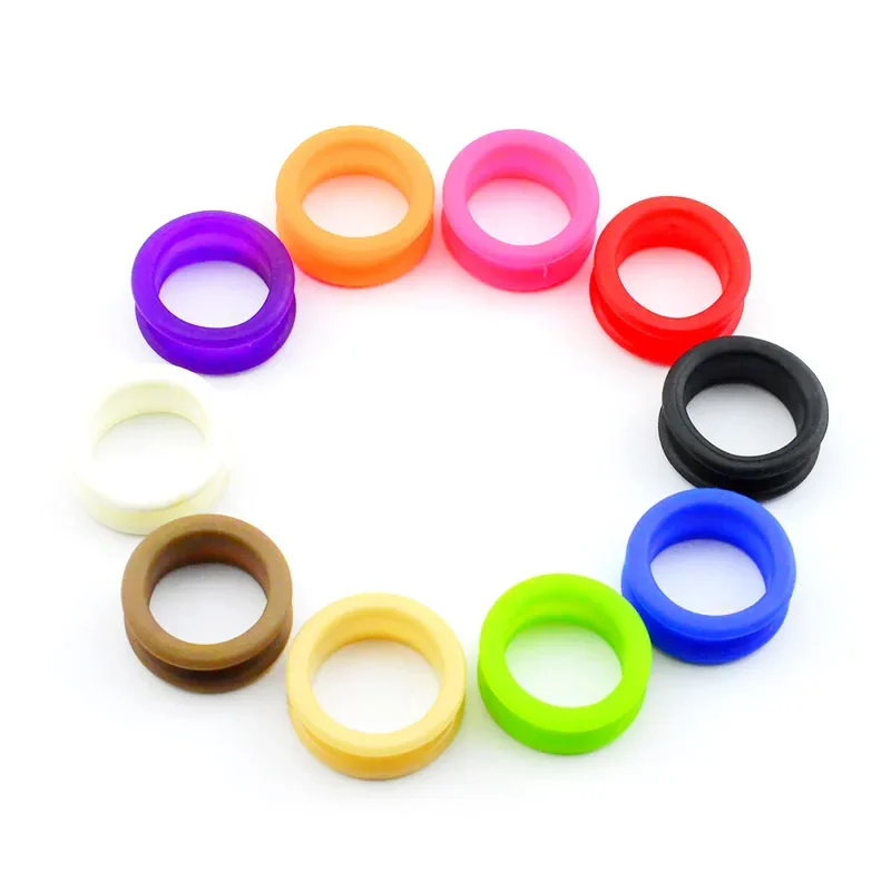 10 Pieces Salon Soft Silica Gel Hair Scissors Silicone Finger Ring Scissors Inserts Groomer Accessories Handle Ring Barber Shear