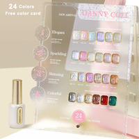 High End Starlight 24pcs Sparkling Glitter Gel Nail Polish Set With Color Display Sequins Nail Gel Semi-Permanent UV Varnishes