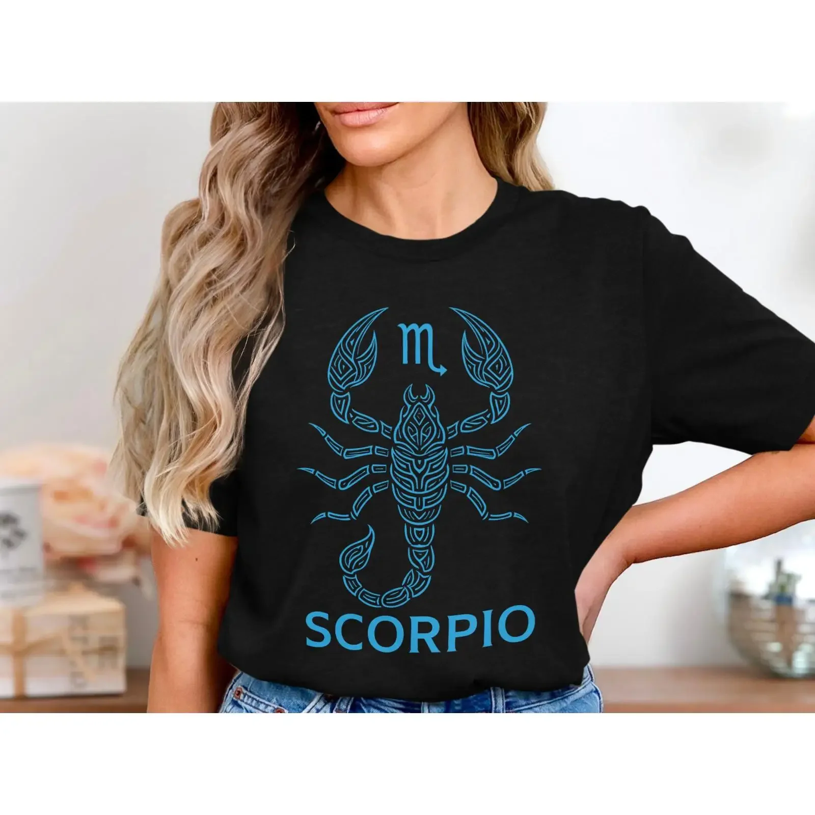 Camiseta del Zodiaco Escorpio, Astrología, Signo Acuático, Horóscopo, Estrella Escorpión, Cumpleaños, para Enamorados, Vintage, Lavada, Transpirable, con Gráficos