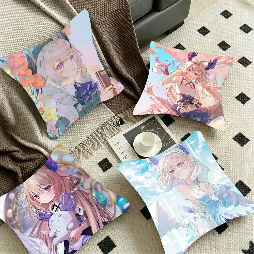 Enna Alouette N-nijisanji Anime Pillow Case Fashion Square Pillowcase Bedroom Sofa Room Ins Decoration Leisure