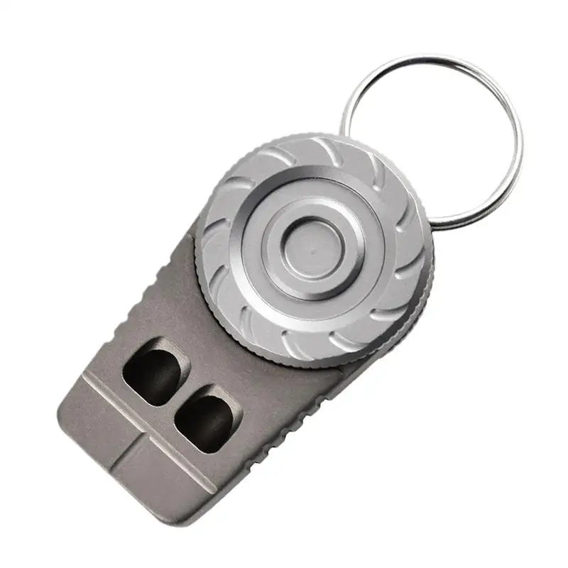 

Rescue Whistle Titanium Alloy Signaling Loud Whistle Double-Hole Structure Survival Supplies For Hiking Kayaking Hunting Camping