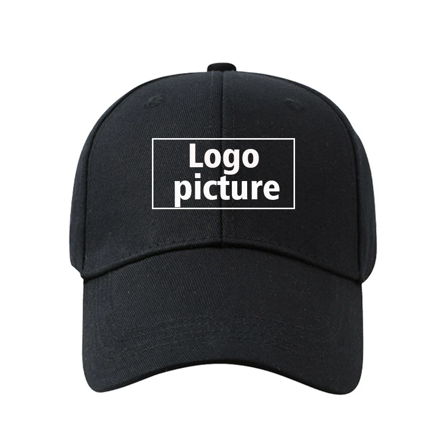 Custom Logo Picture Personalized Pattern Printed Baseball Cap Women Man Casual Solid Color Hip Hop  Snapback Dad Adult Hat