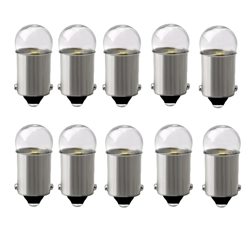 4/10Pcs BA9S T4W Car Bulbs T2W T3W H5W Interior Lamp Reading License Plate Lights 1 LED 3030 SMD DC 12V 12913 12910 12929 White