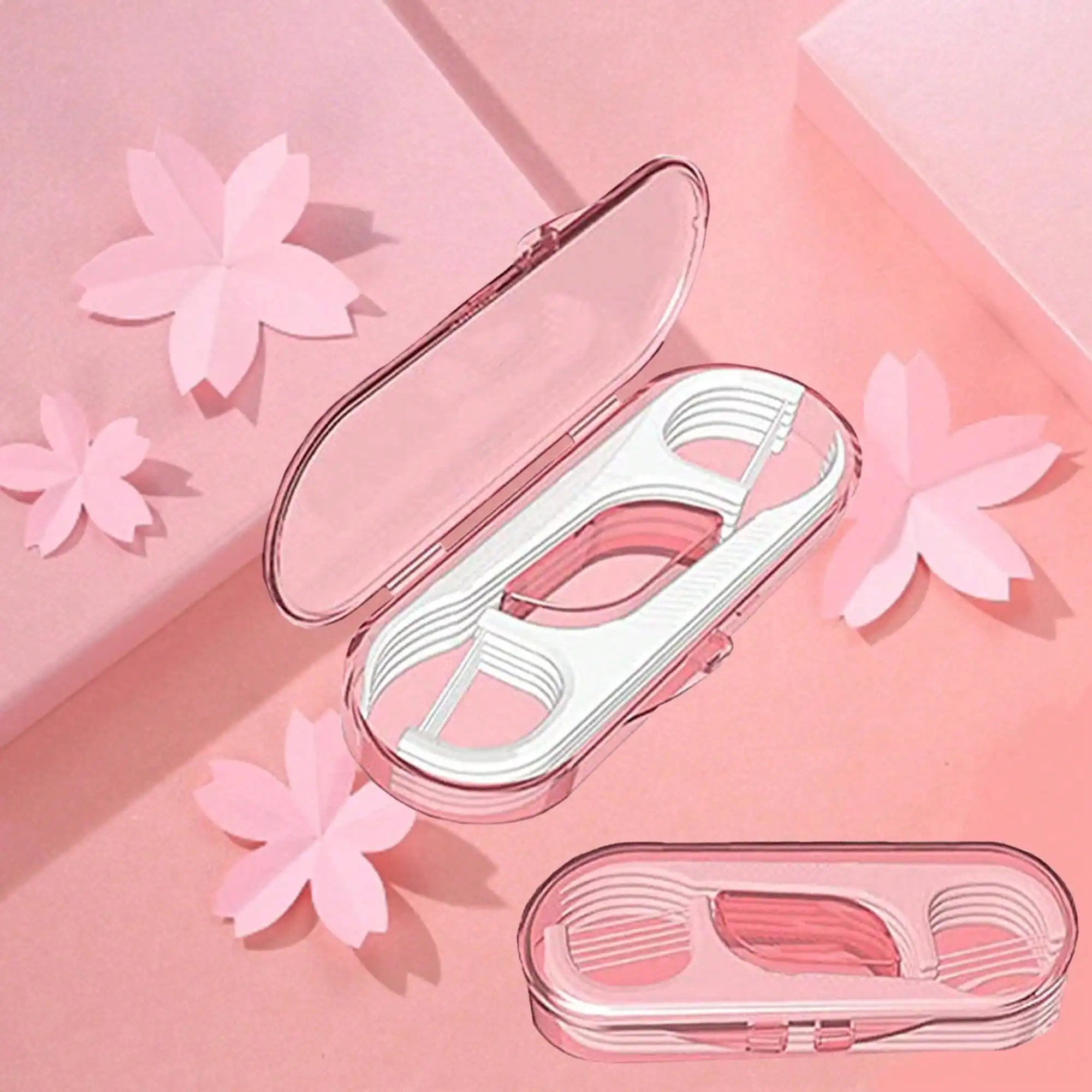 Portable Automatic Floss Organizer Case, Small Pop-Up Dental Flosser Holder For Purse & Travel, Compact On-The-Go Oral Care Tool