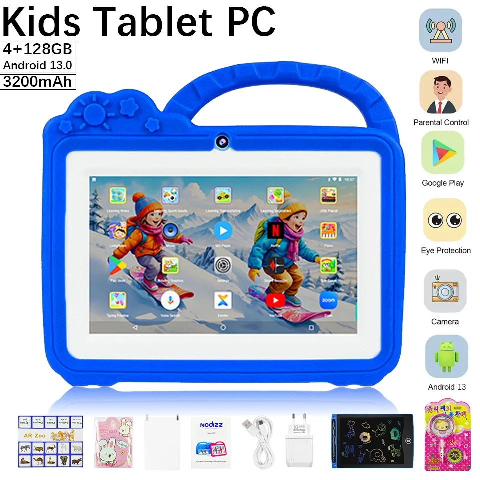 

Nodizz Kids Tablet 10.1inch Tablet Android 13 4GB(2+2 Expand) RAM 64GB ROM with Octa-Core 3200mAh Tablette 2025 Children's Gifts