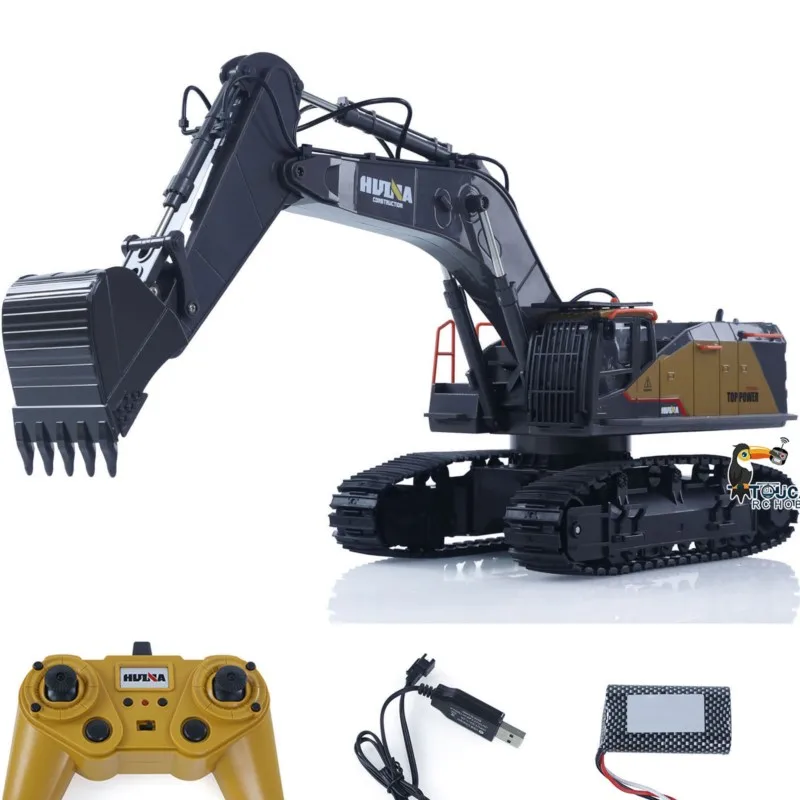 HUINA 1/14 2.4G 1592 RTR Kettenbetriebener RC-Bagger TOUCAN Funkgesteuertes Modell mit Licht und Ton