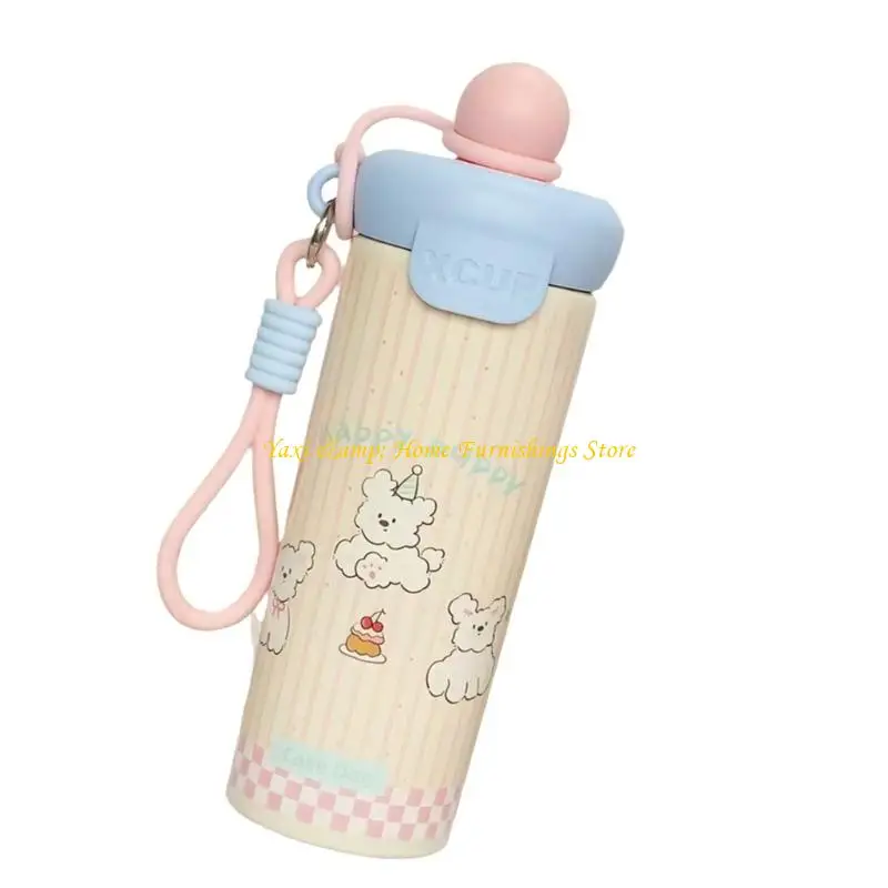 W8EA Innovative Cartoon Float Ball Stainless Thermal Bottle Maintains Temperature