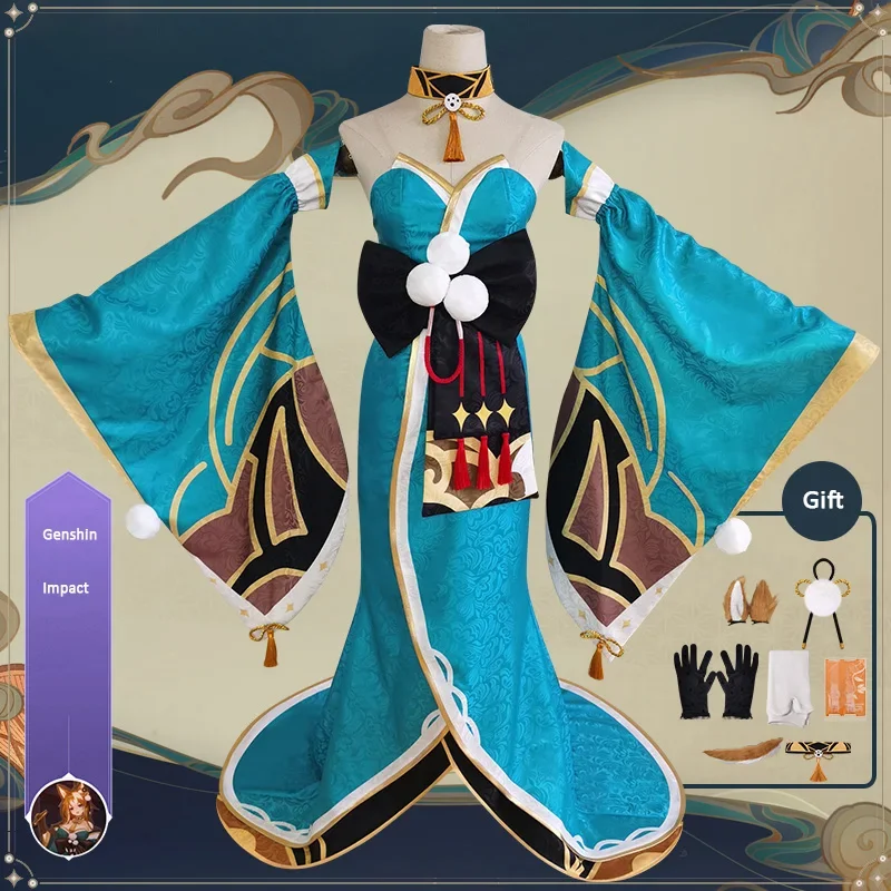 Pakaian cosplay Genshin Impact asli Tuhan cos pakaian cosplay Miss Hina pakaian game kimono pakaian wanita anime