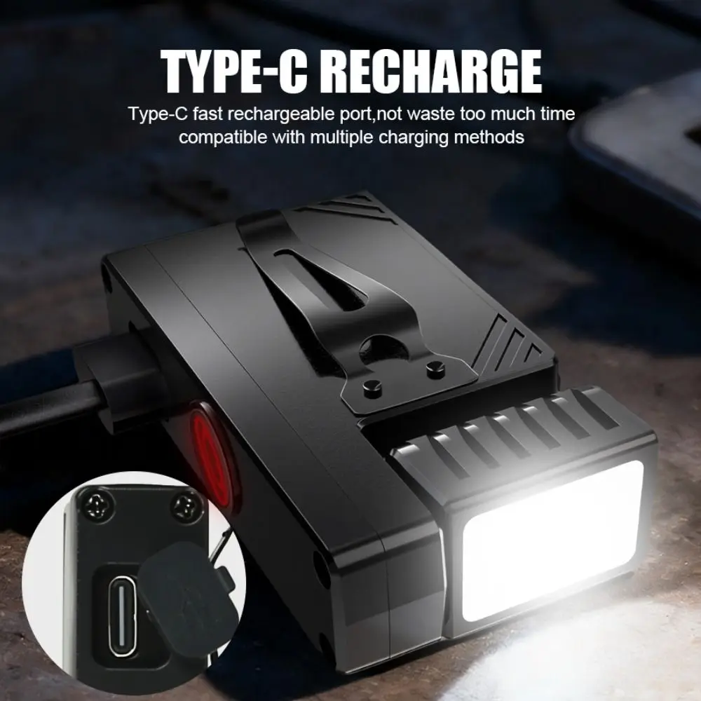 

High Brightness Mini Flashlight Waterproof USB Rechargeable Pocket Lamp Magnetic Adsorption Ajustable-angle