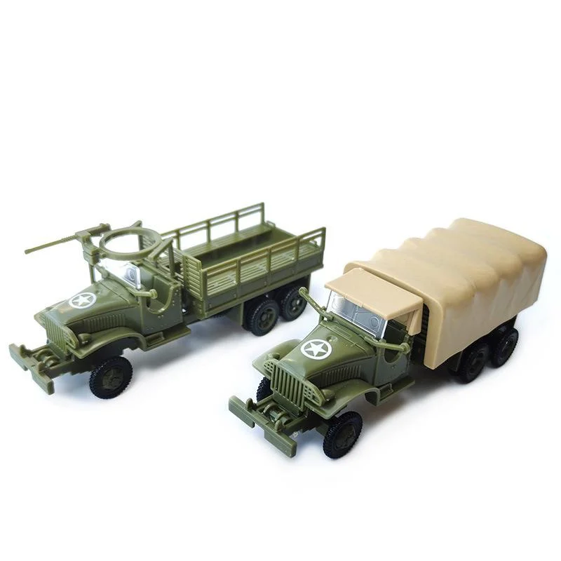 4D 1/72 GMC Allied Forces Truck CCKW-353 Military  Glue-free Assembly Model Vehicle Toy