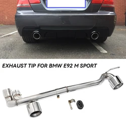 335i Style Dual Exhaust Tip for BMW E90 E92 323i 325i 330i Petrol Twin Tips to Dual Outlet Upgrade Stainless Steel Muffler Pipe