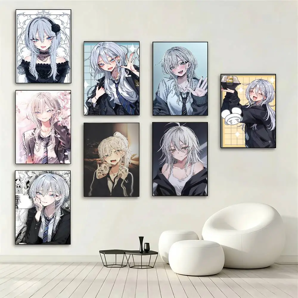 Haimiya Senpai Wa Kowakute Kawaii Poster High Quality Dorm Living Room Aesthetic Wall Decoration Painting Stickers Gift