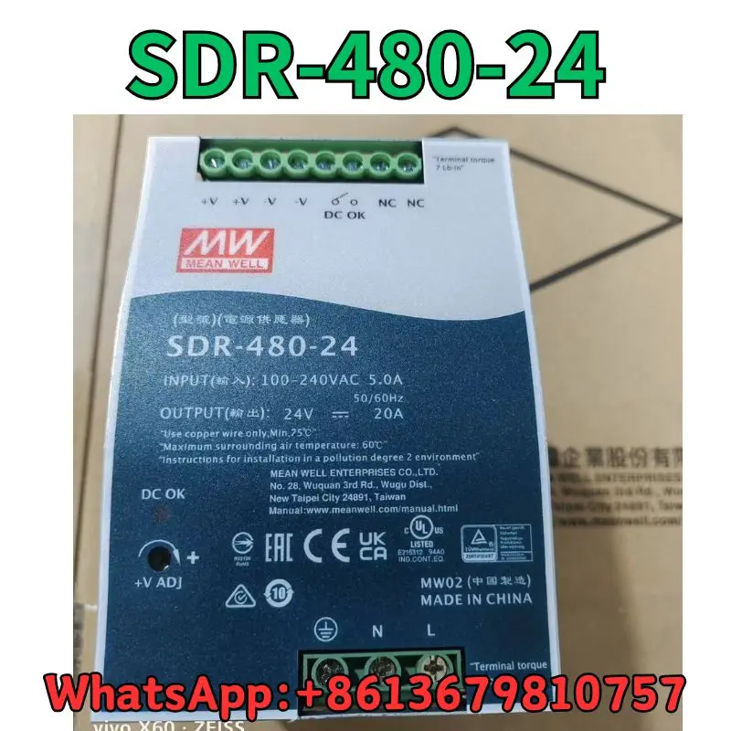 New SDR-480-24 power supply Fast Shipping