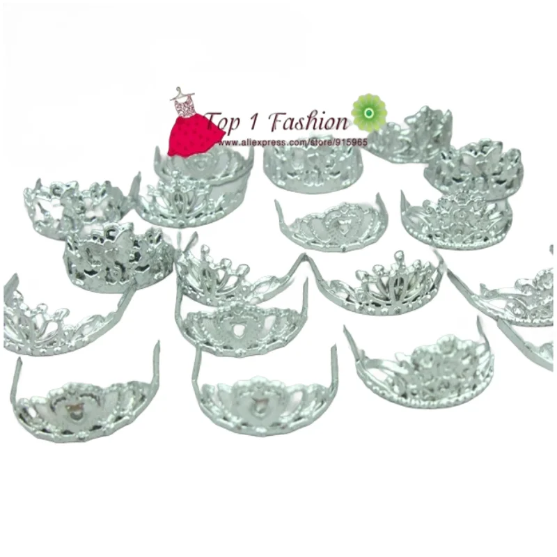 10pcs/set  Silver Plating Crown Decoration Accessory for Barbie Doll