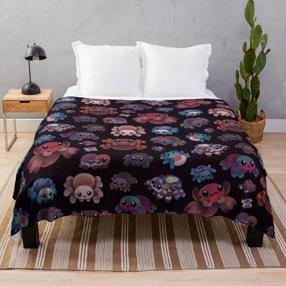 

Tarantulas - dark Throw Blanket Stuffeds Soft Big Fluffy Softs Large Blankets