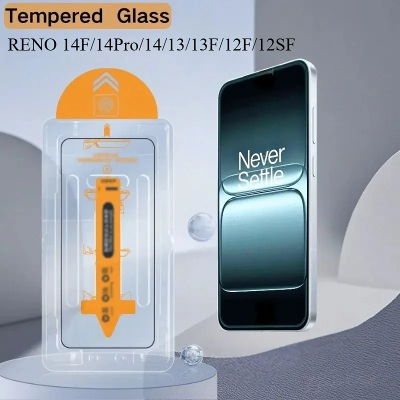 

2Pcs Dust Free Easy Installation Tempered Glass For OPPO RENO 14F 14 Pro 13 13F 12F 12SF Screen Protector