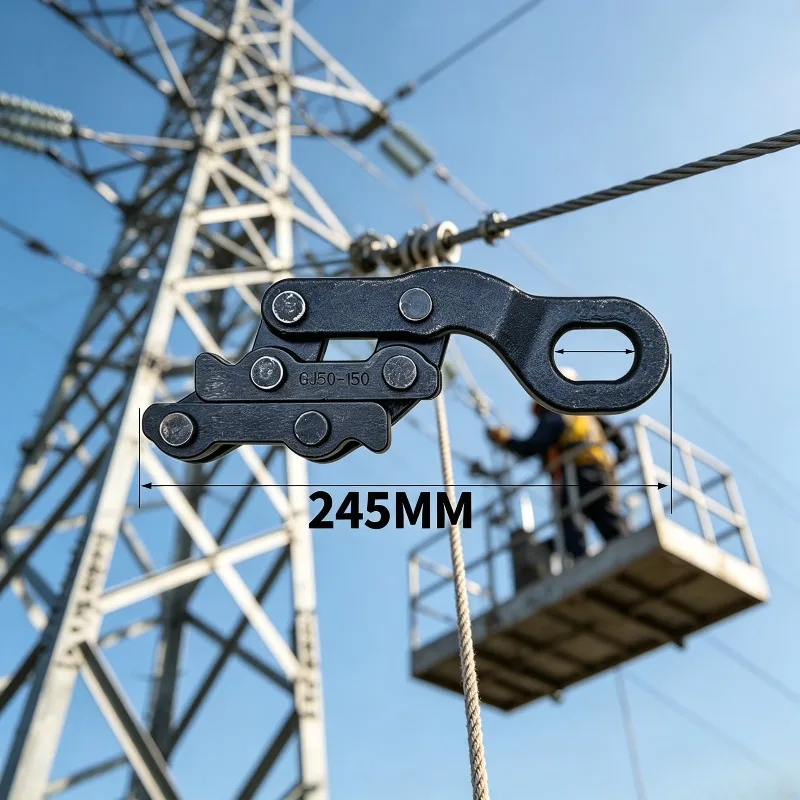 German Type Wire Clamping Device Steel Wires Rope Clamping Devices Parts Parallel Tensioner Accessories Conductor Clamp Head