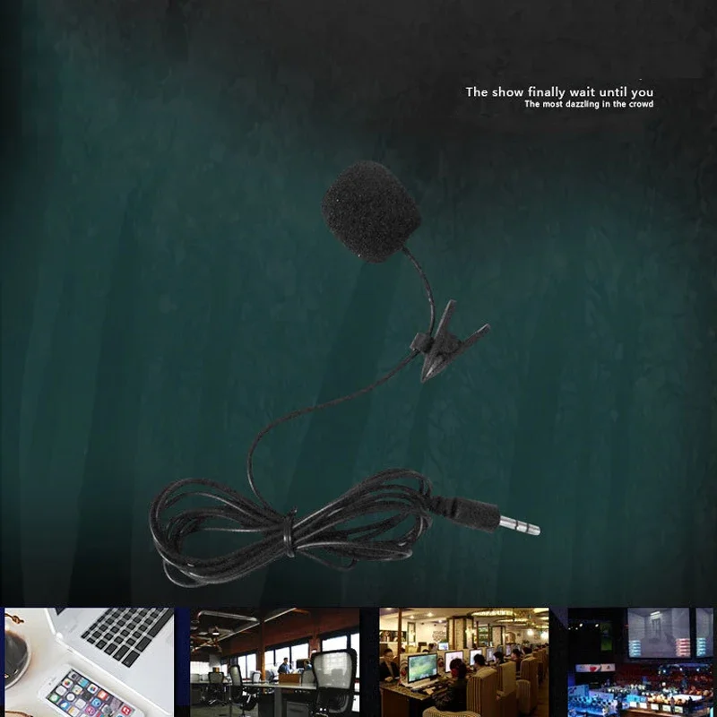 Microfoni ad alta sensibilità 2M Mic Tie Clip Clip-on supporto bavero parlare discorso di canto per PC di registrazione Smart Phone