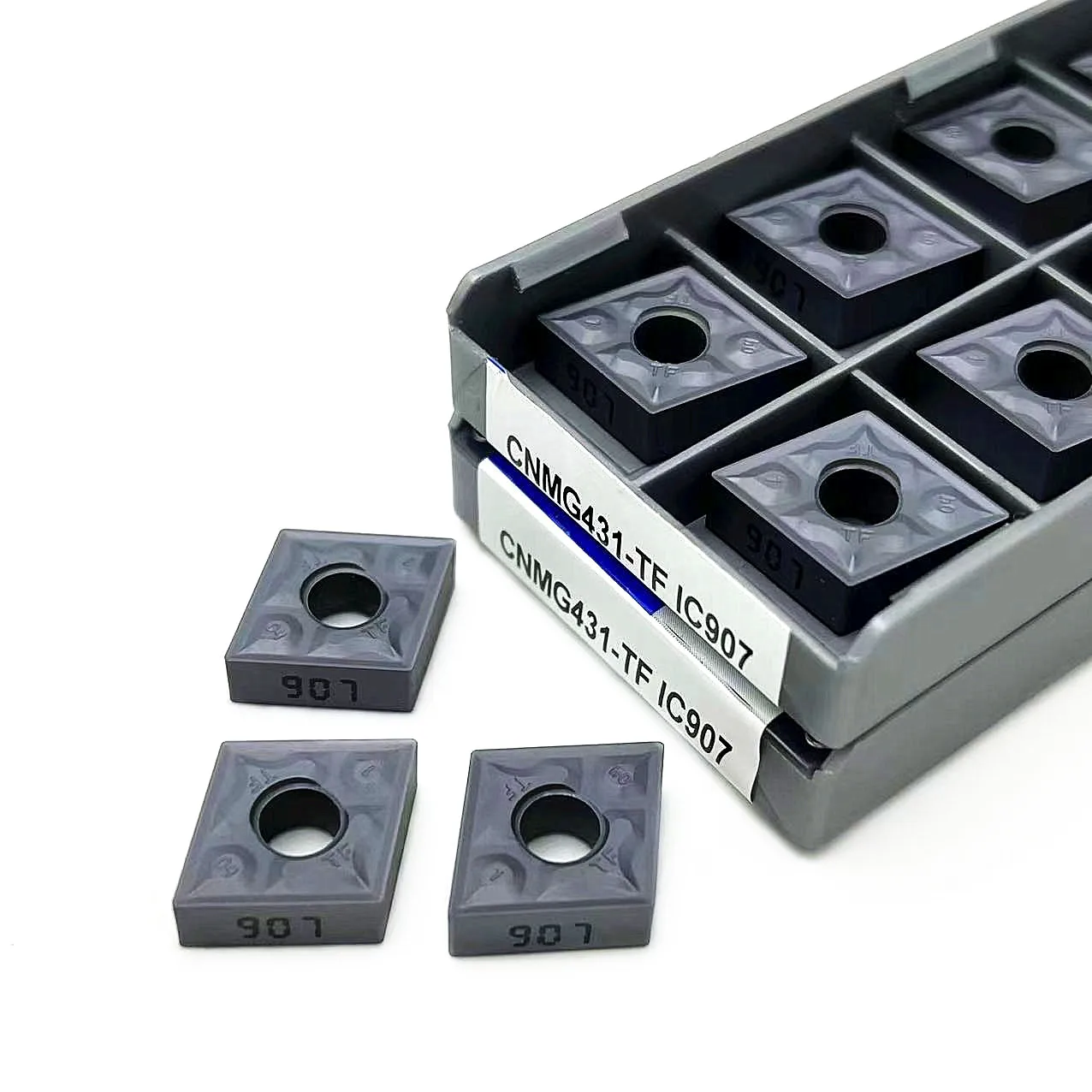 Herramientas de torneado externo CNMG120404 CNMG120408 TF IC907 IC908 inserto de carburo CNMG120404 TF IC907 IC908 insertos de herramientas de torno de Metal
