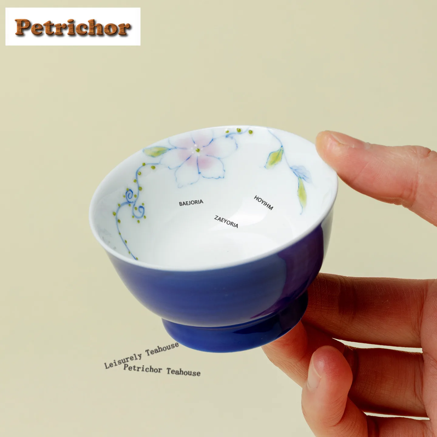 

Чайная чашка 30 мл с сине-белым ручной росписью, креативная чаша для чая, кувшин для воды, персональная чашка для дегустации чая, мастер-чашка для чая Чазан