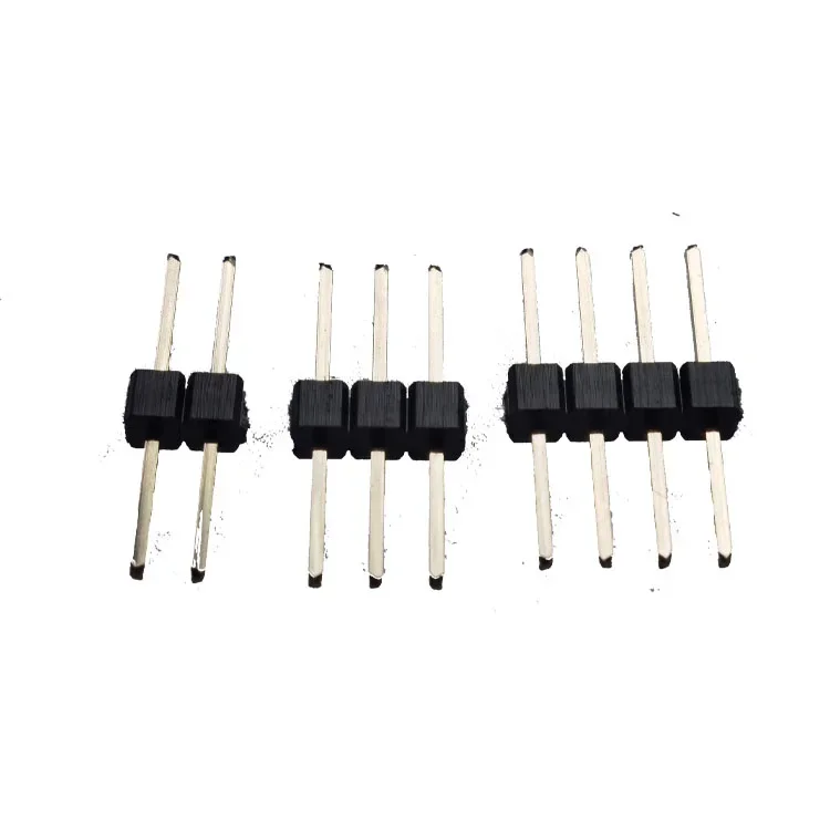 1000pcs 2.54mm Single Row Male 0.8u'' Gold Plating Pin Header Connector 2/3/4/5/6/8/10/12/20/40Pin  8.5MM 15MM 17MM Pin Length