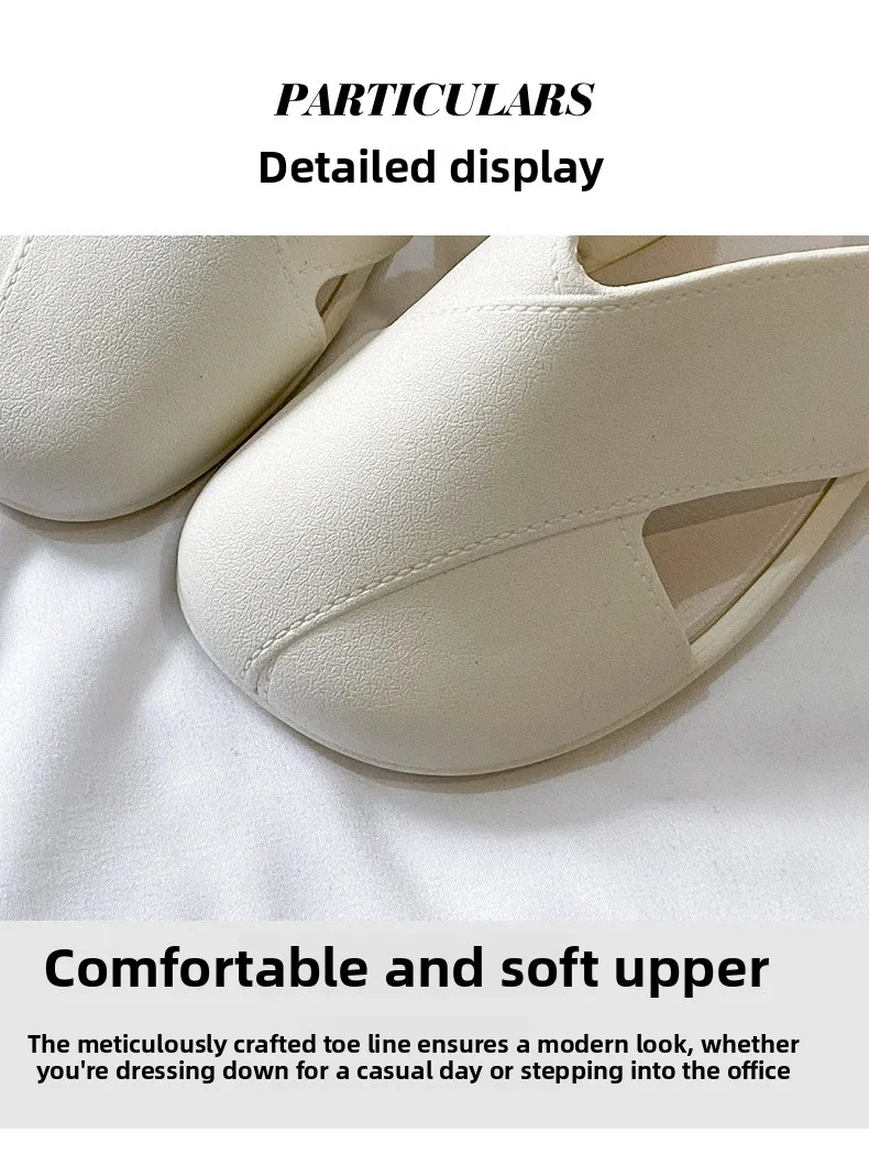 2026 Neue Damen Römersandalen mit geschlossener Zehenpartie im französischen Feen-Stil für den Sommer – Outdoor Damen Römerslides – Detail 9