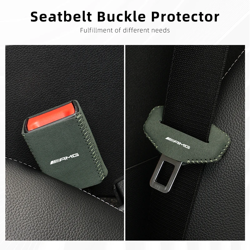 Car Seat Belt Buckle Clip Protector Cover Accessories For Mercedes Benz AMG A C E Class W201 W210 W108 W204 W205 W203 W211 W124