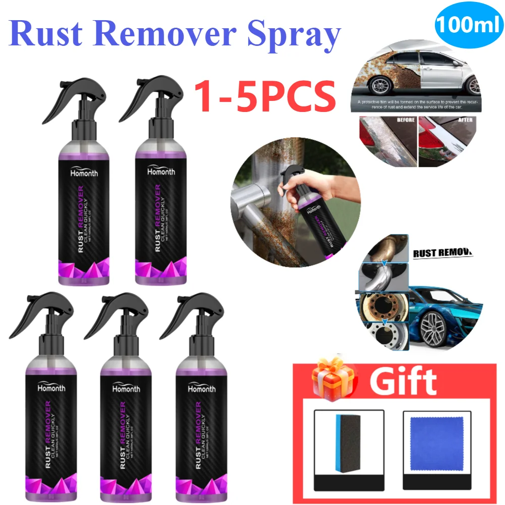 100-500ml Rust Remover Potent Car Detailing Maintenance Derusting Spray Car Wheel Hub Multipurpose Rust Remover Gadget Anti-Rust