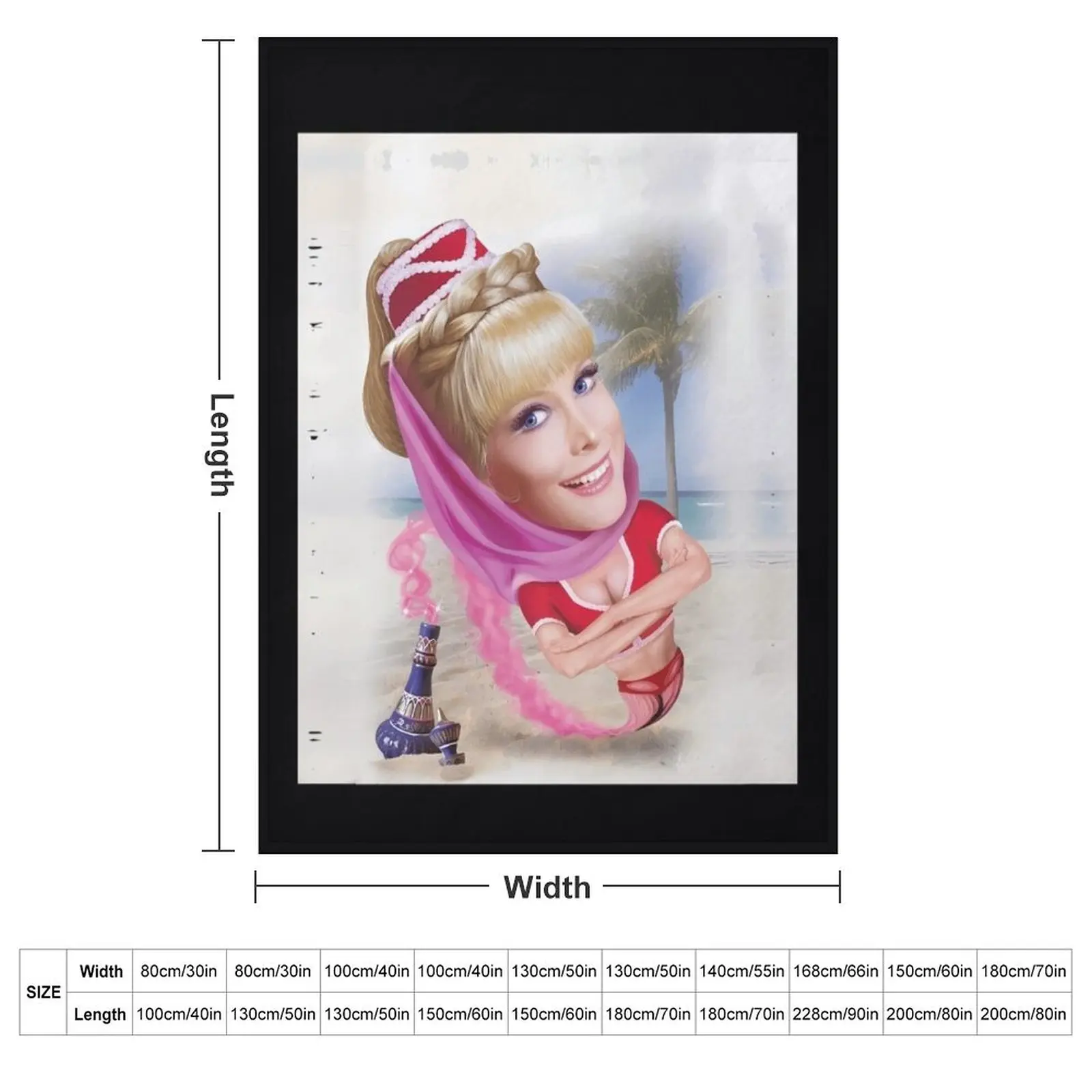I dream of Jeannie 2\t Throw Blanket Fashion Sofas Hairy Thermals For Travel warm for winter Blankets