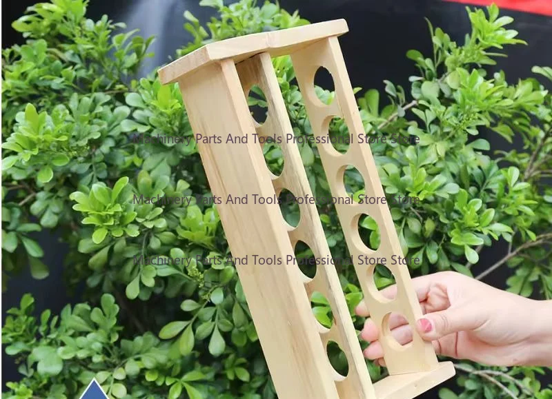 Wooden Test Tube Rack, 6Hole diameter 22m  and Pins-Solid Wood , tube box .