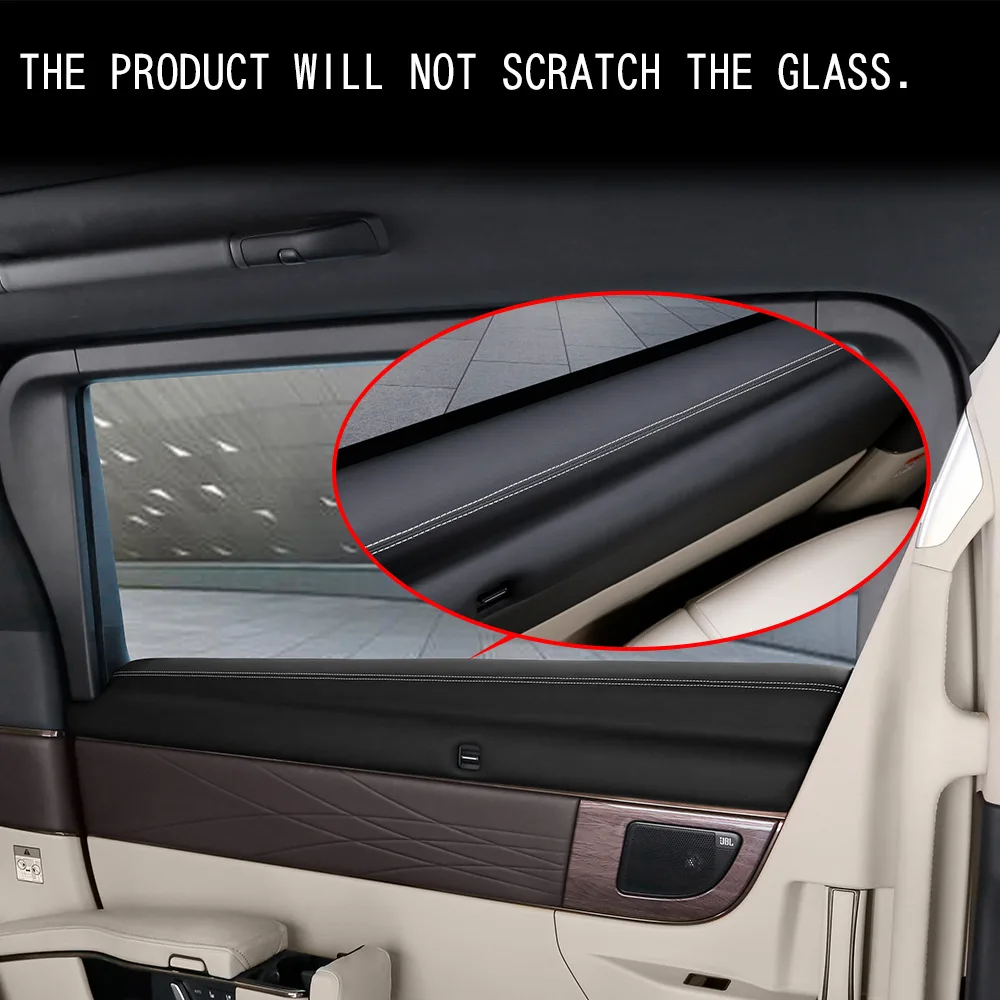 For Toyota ALPHARD/VELLFIRE 40 Series 2023 Center Door Window Handrail ABS Leather Anti-Scratch Armrest Protective Cover Trim