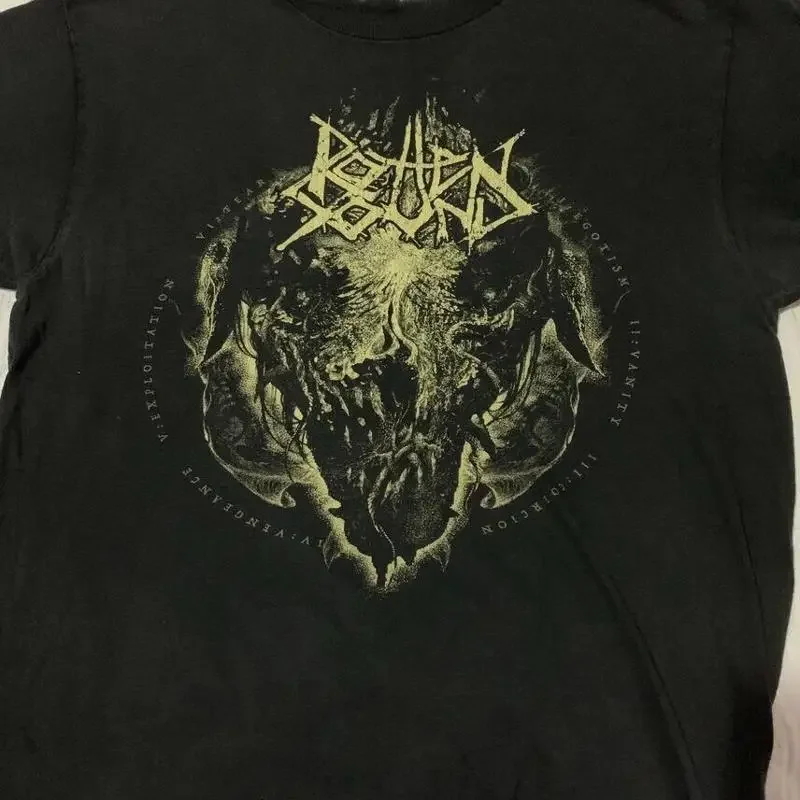Rotten Sound Band Black Full Size S To 5XL T Shirt Adults