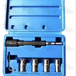 Diesel Injector Cleaner Carbon Remover, Seat Tools, Cutter, Milling Cutter Set, Universal Car Too, 1Set, 5Pcs