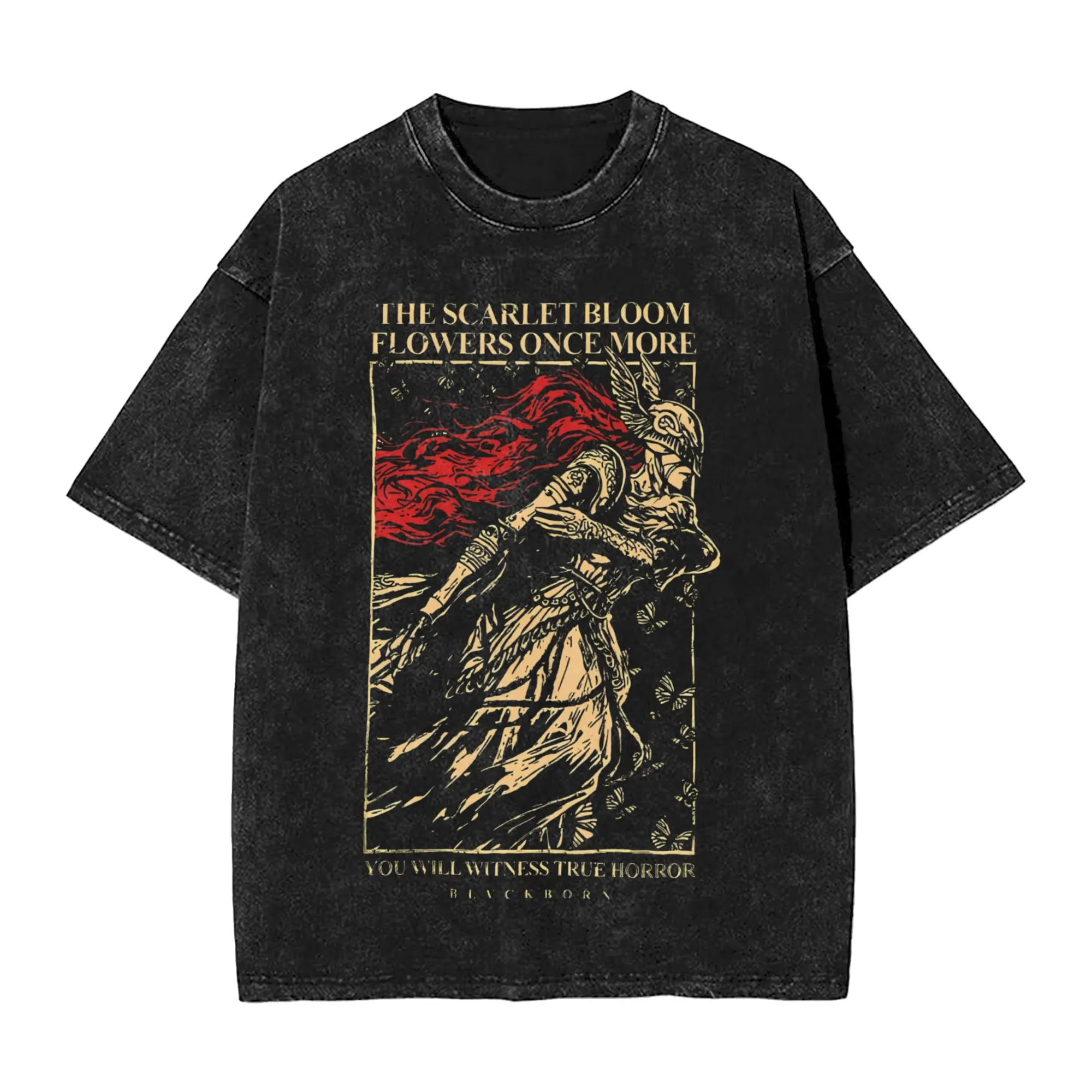 Camiseta Elden Ring Warrior (2), camisetas modernas y geniales, camiseta clásica Y2K de manga corta, camisetas informales de playa con cuello redondo y extragrandes