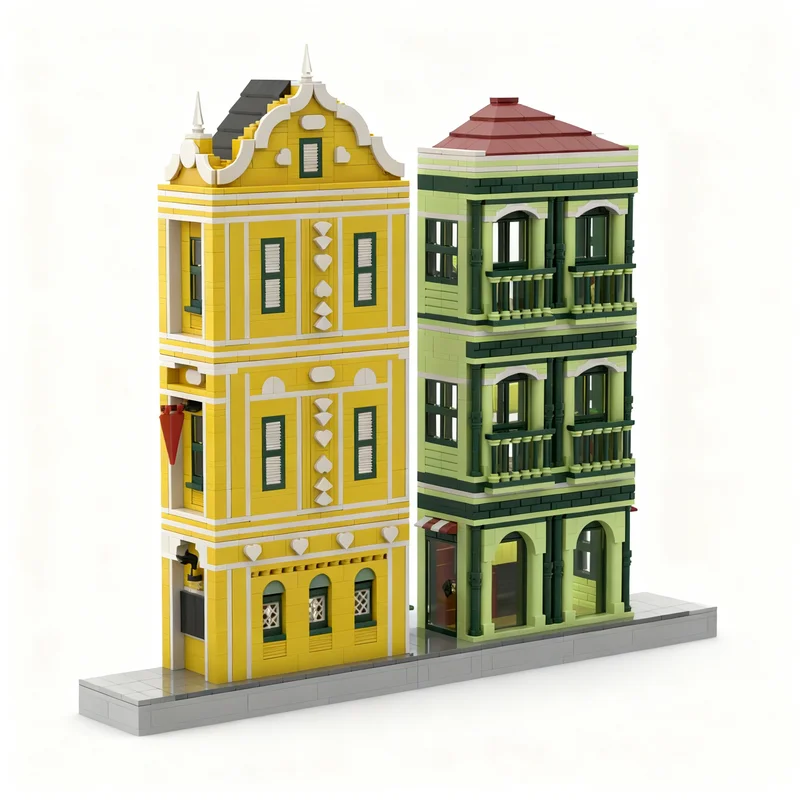 2237pcs MOC Caribbean Bank Back Icons Model Toy Building Blocks Construction Christmas Gifts Creative DIY Birthday Assemble