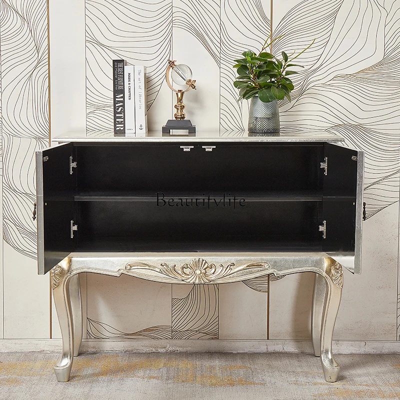 

02**French medieval European side cabinet carved foyer entrance cabinet TV cabinet