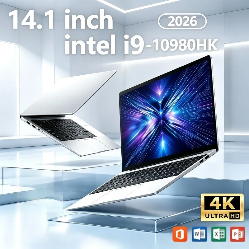 Portable 14.1 Inch Laptop Intel Core i9 10980HK 16GB DDR4 1TB 2TB SSD Gaming Notebook Computer PC Gamer Office Laptop