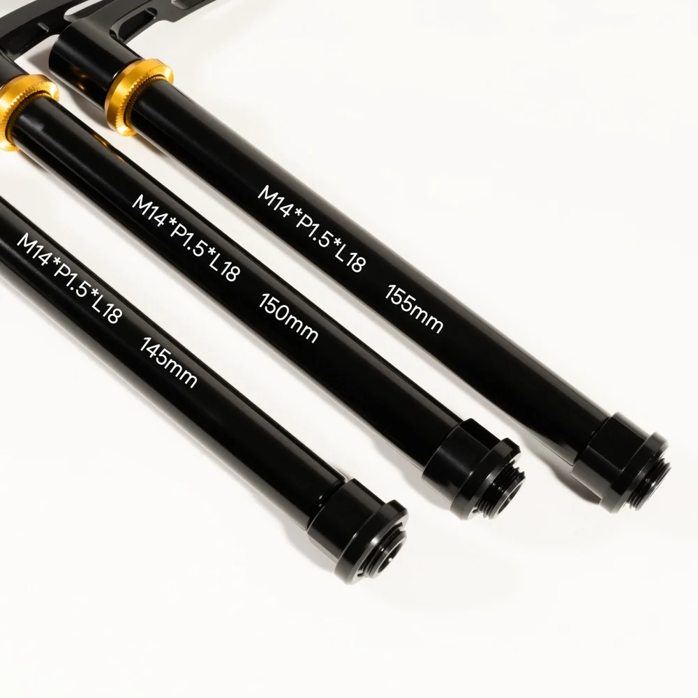 ملحقات الدراجة الجبلية Mtb من خلال المحور، 15 × 100 مم 15 × 110 مم شوكة أمامية معززة من خلال رافعة عمود المحور، خفيفة الوزن من سبائك الألومنيوم باستخدام الحاسب الآلي #3