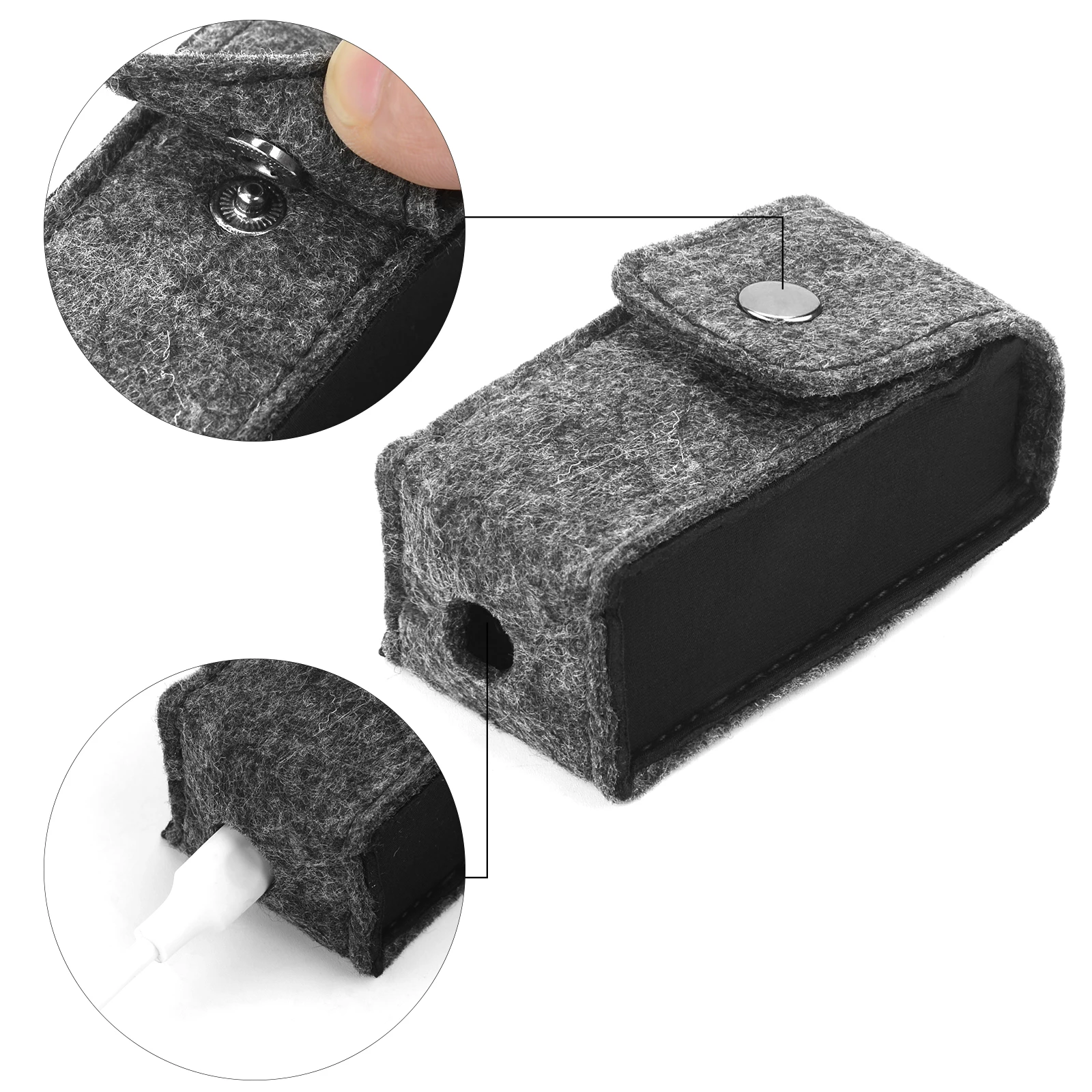 Geekria Feltro Case Cover, Compatível com Huawei FreeBuds, Batom True Wireless Earbuds, Fones De Ouvido Pele