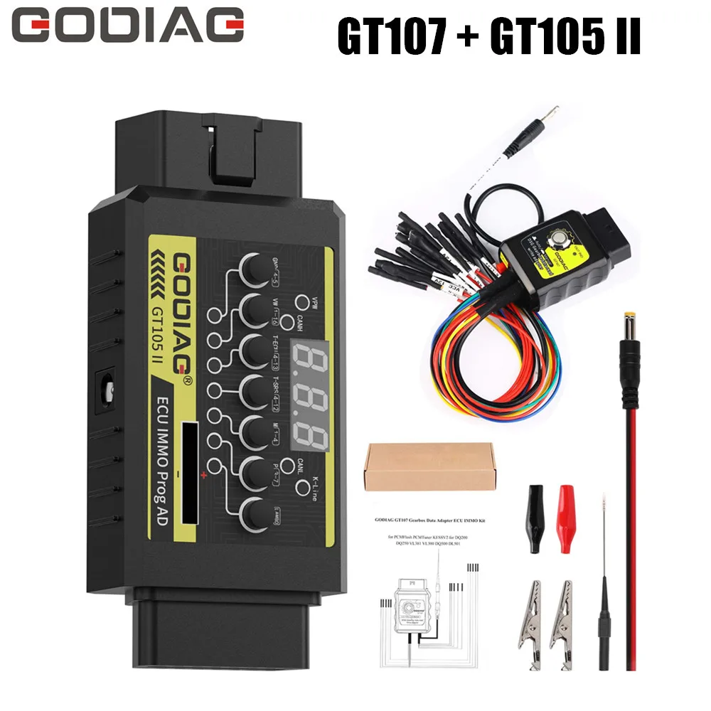 GT107 + GT105 II ECU IMMO Kit DSG Gearbox Data Read/Write Adapter for DQ250, DQ200, VL381, VL300, DQ500, DL501