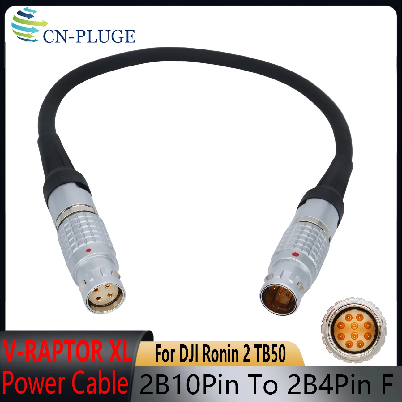 For Ronin2 TB50 To RED V-RAPTOR XL  Camera 2B 10Pin To 2B 4Pin Power Cable